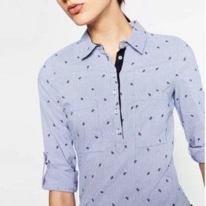Zara Basic Collection Striped Paisley Shirt
